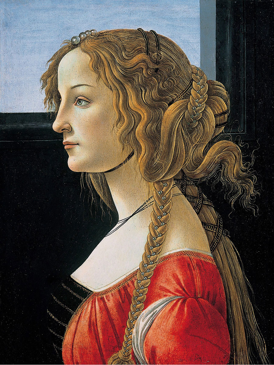 波提切利作品 : 女士侧脸肖像