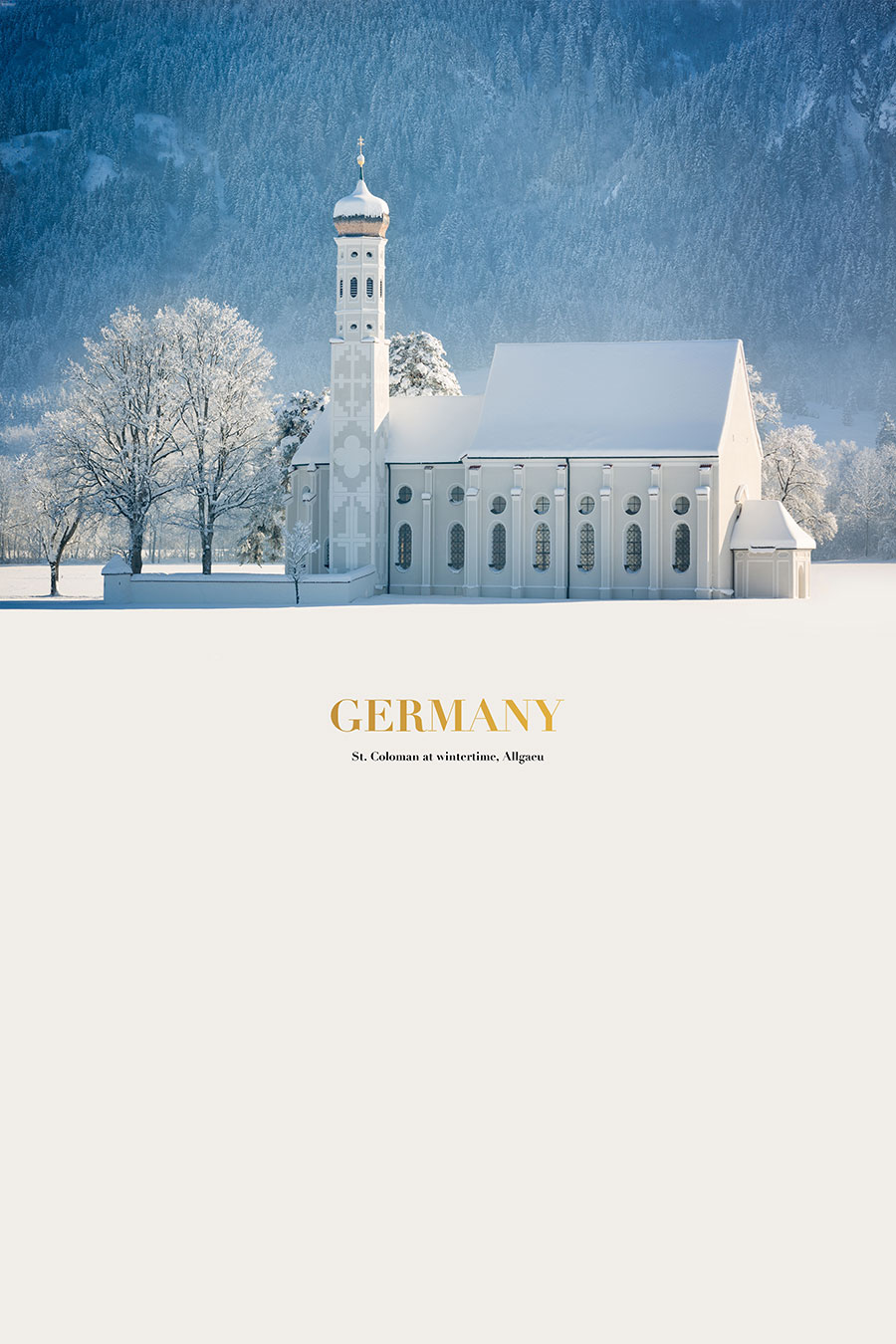 冰雪之颠: 唯美德国圣克罗曼教堂雪景, 雪景下的建筑摄影