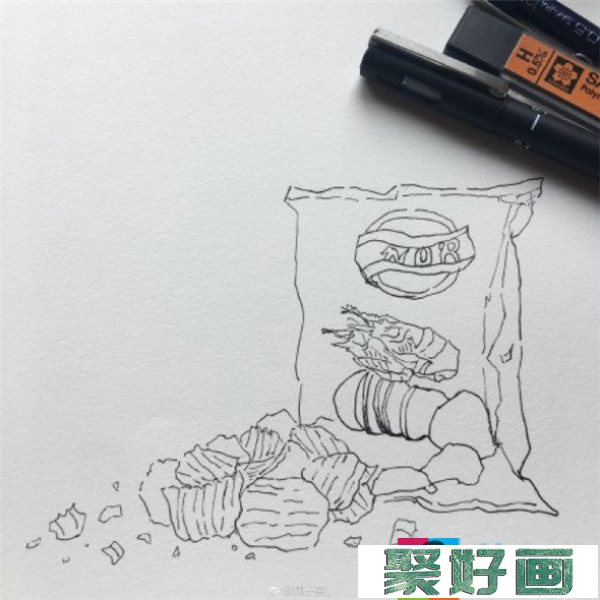 彩铅画教程：教你画香脆的薯片