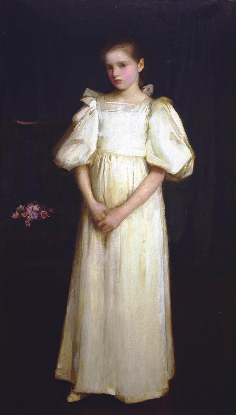 沃特豪斯作品: 女孩全身像 Portrait of Phyllis Waterlo