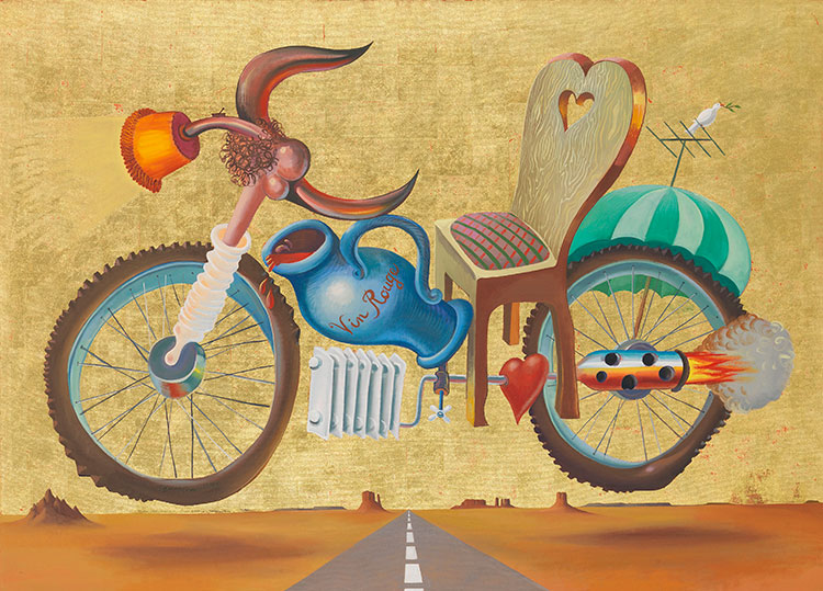 欧美抽象油画:  MILAN KUNC-Easy Rider Vin Rouge 1992
