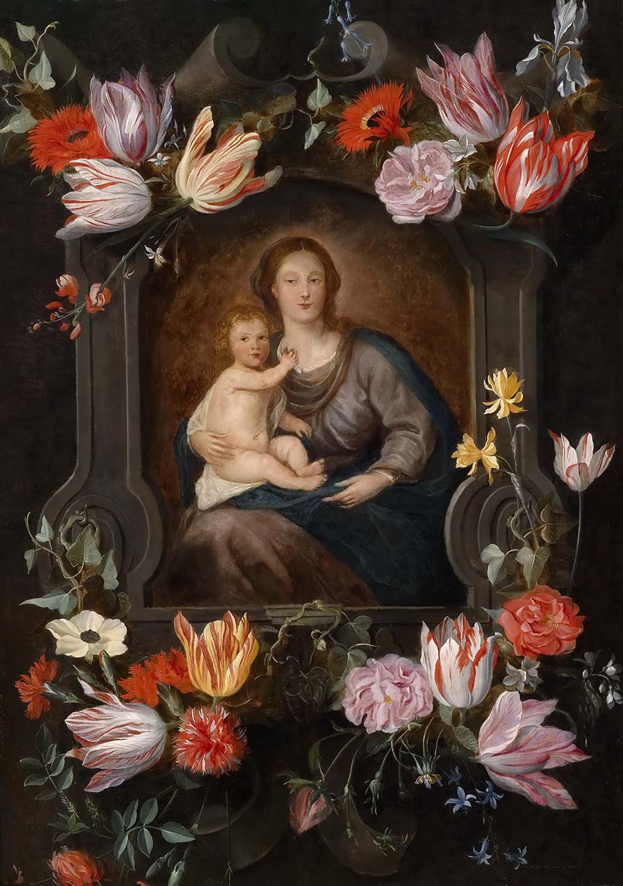 小勃鲁盖尔作品: 圣母和郁金香