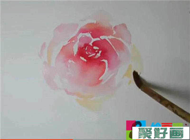 水彩画视频教程玫瑰花的具体画法步骤