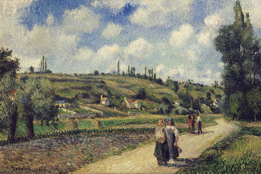 毕沙罗作品:彭退斯景观 Landscape near Pontoise, the Auvers Road