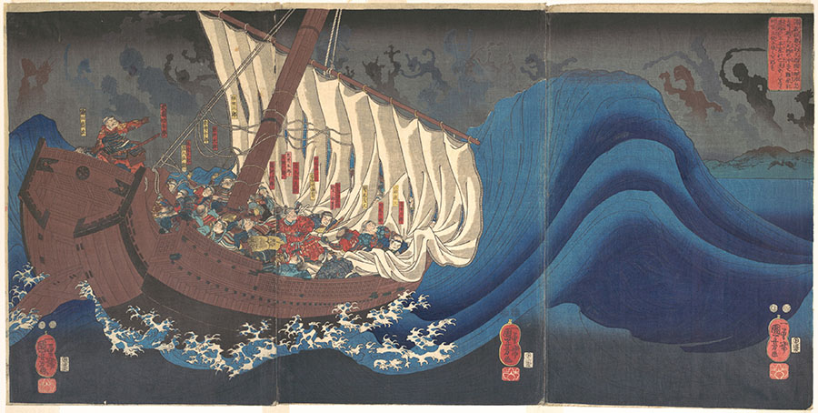 歌川国芳 帆船