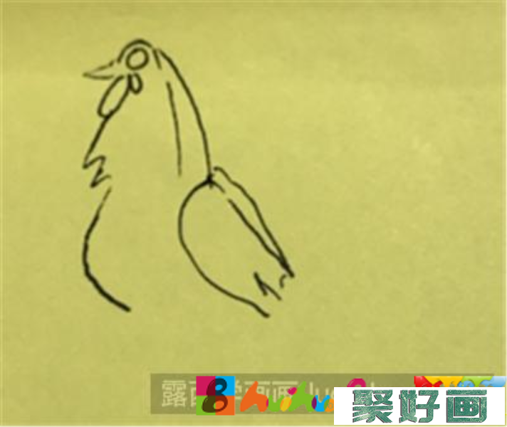 如何画两只大公鸡？