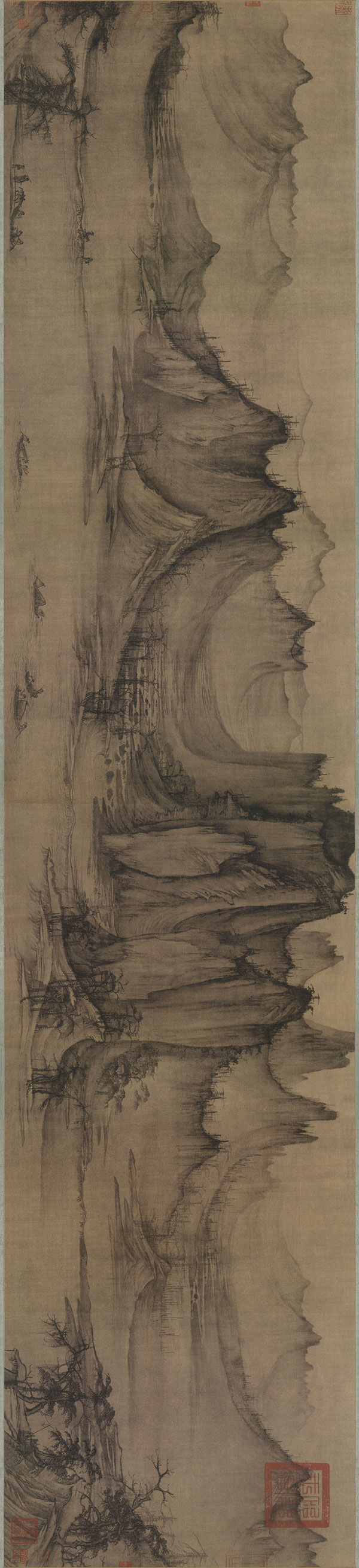 北宋--许道宁-渔父图绢本48.9X209纳尔逊美术馆 竖.jpg