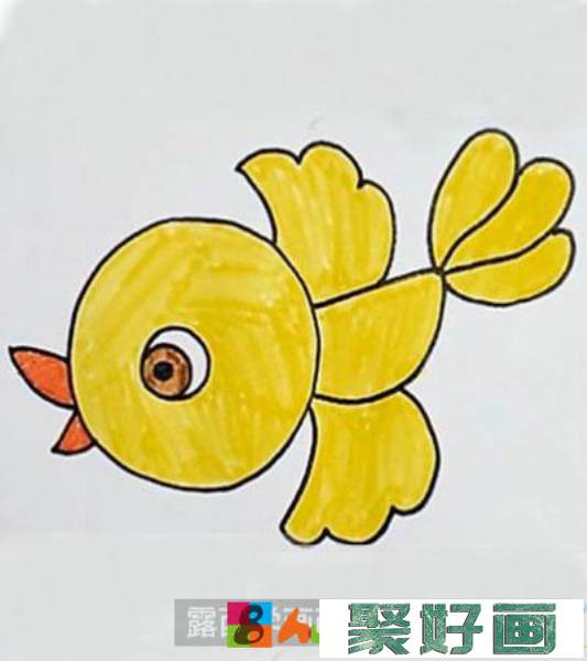教你画一只小黄鸟