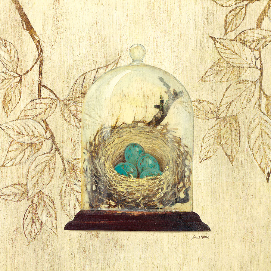 欧式小鸟的鸟窝与鸟蛋装饰画 高清素材下载