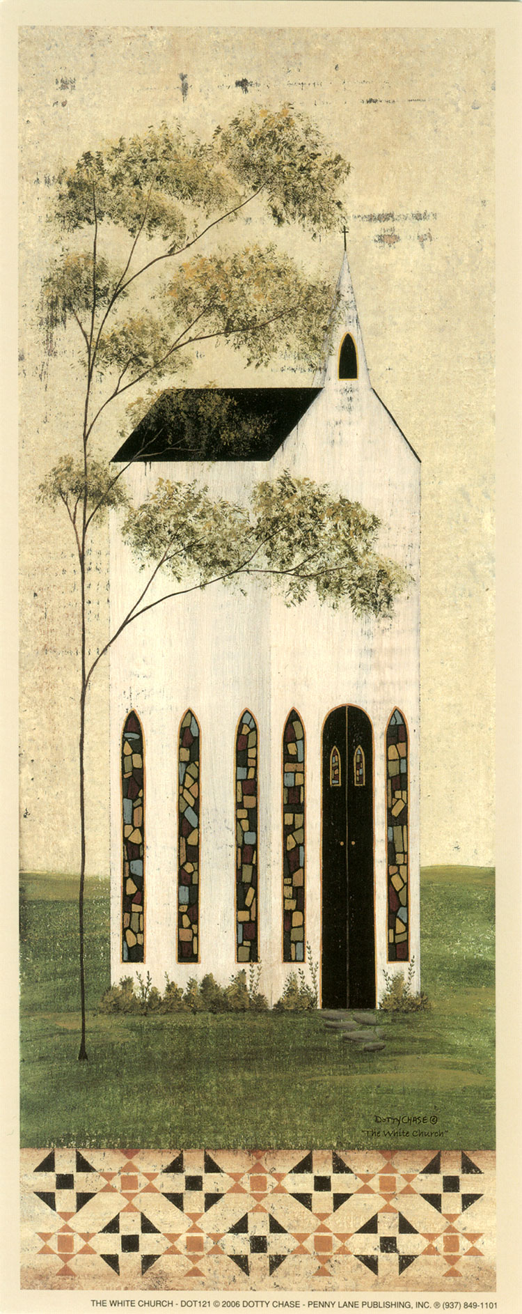 欧式三联装饰画素材: 院子和房屋装饰画下载 A