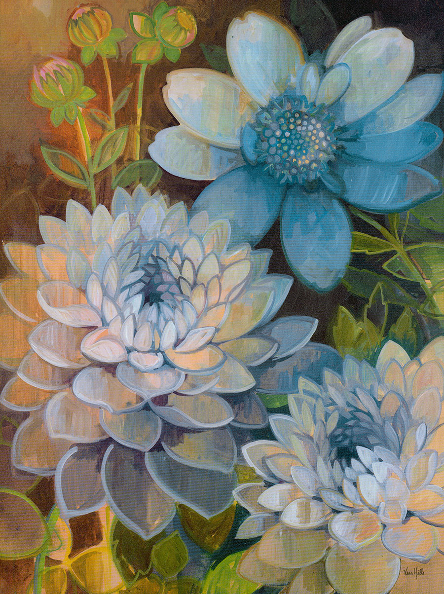 欧式高清现代蓝色花卉装饰画 下载