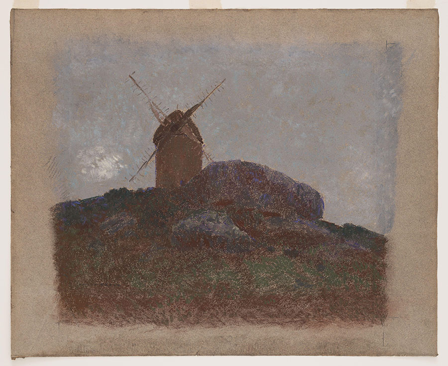 法画画家雷东作品: Windmill 风车