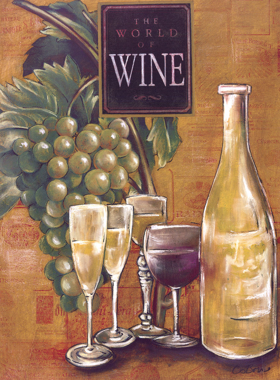 四联餐厅装饰画: 葡萄酒和葡萄 A