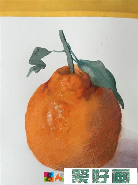 丑橘彩铅画