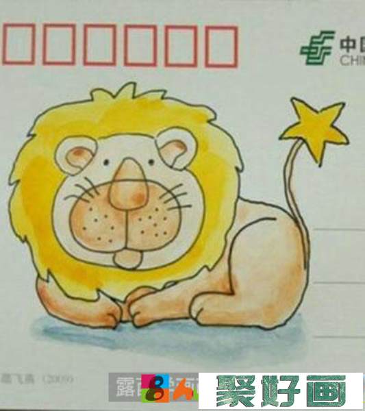 怎么画儿童画狮子