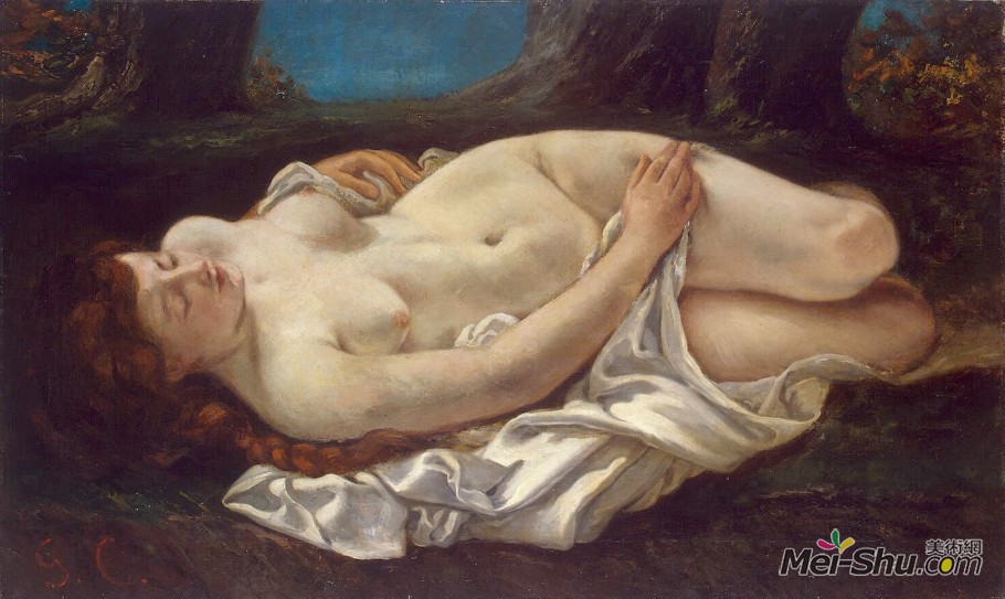 居斯塔夫·库尔贝Gustave Courbet作品 斜躺的女人