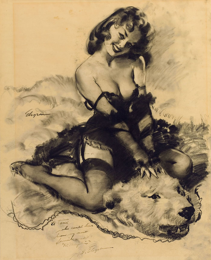 gil elvgren 高清素描人物作品