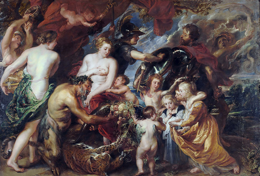 鲁本斯油画作品:森林之神和仙女油画欣赏