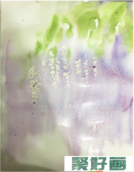 水彩画紫藤萝的画法