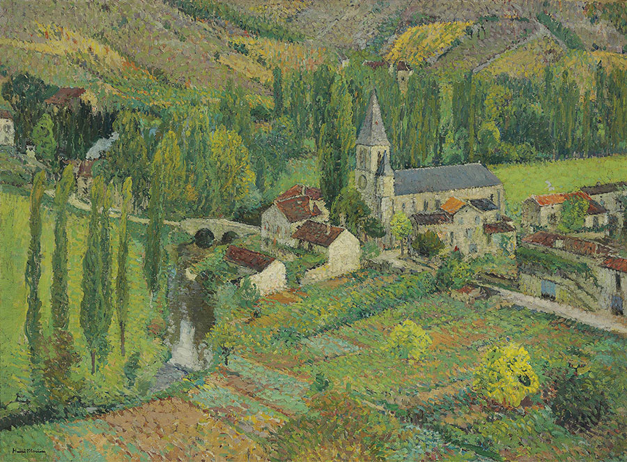 亨利马丁油画:美丽的乡村田野