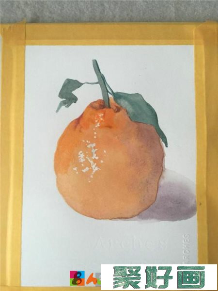 丑橘彩铅画