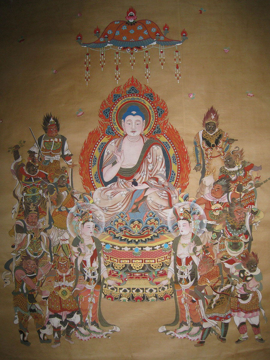 佛像工笔画欣赏: 菩萨国画,佛教图片素材