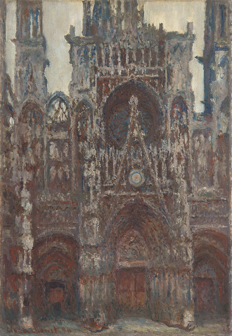 莫奈经典作品:傍晚时鲁昂大教堂(棕色的和谐) 高清原图