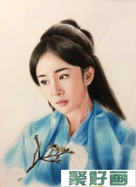 彩铅画：《三生三世十里桃花》杨幂彩铅画怎么画