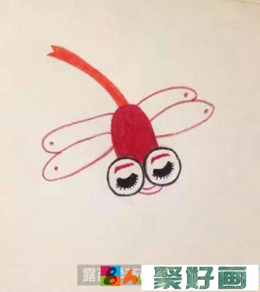 儿童画蜻蜓画法步骤