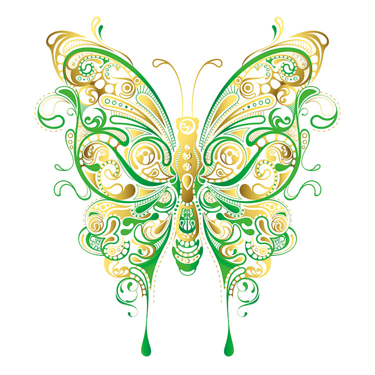 多联电脑装饰画设计素材之缤纷动物装饰画: 蝴蝶
