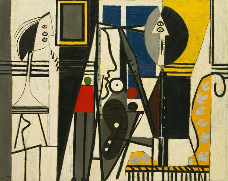 毕加索的画：画家与模特 系列之五