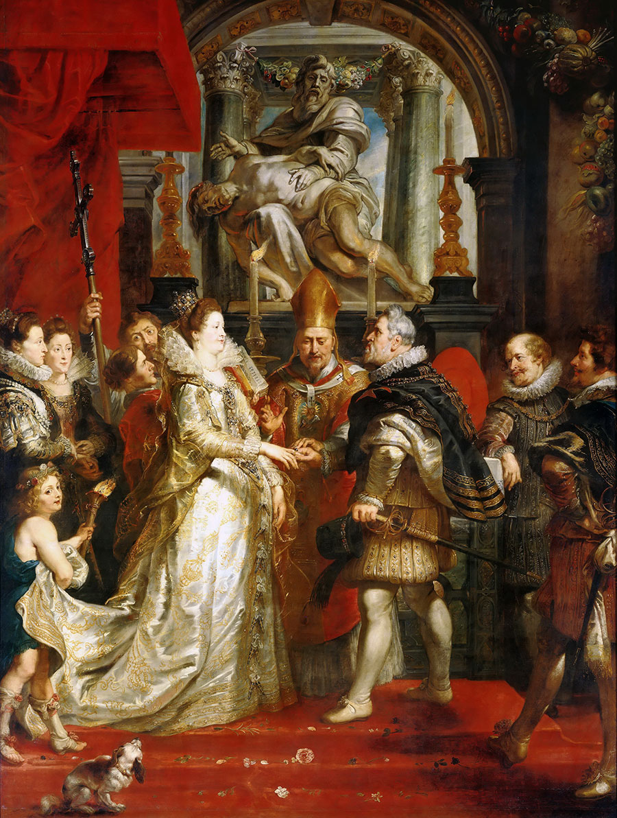 鲁本斯油画作品:玛丽与亨利四世的婚礼油画