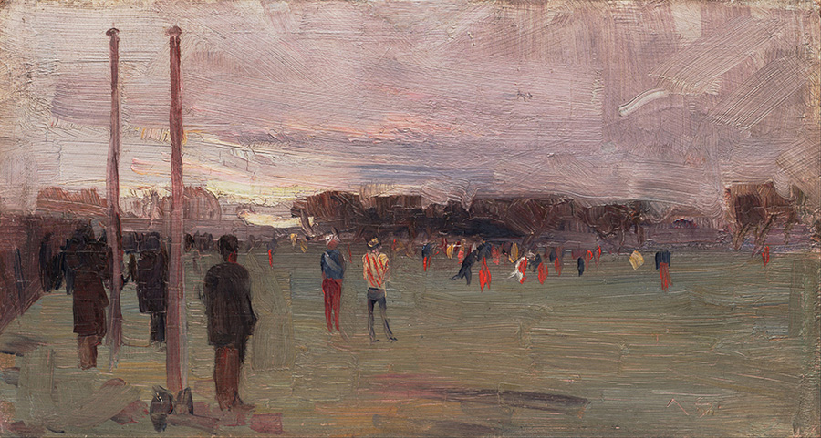 阿瑟·斯切特 (Arthur Streeton) The national game 全国比赛