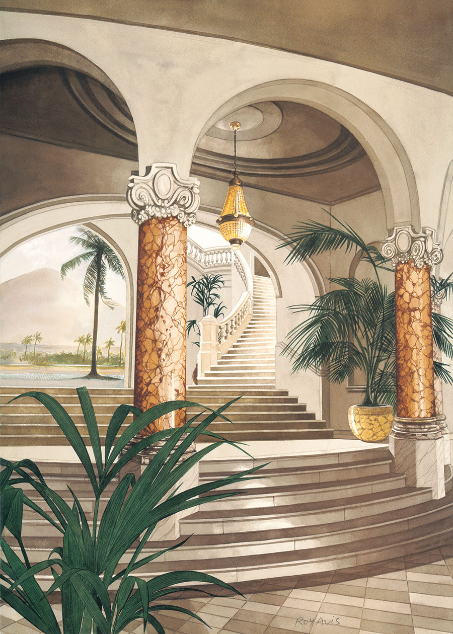 两联空间装饰画: 过道和楼梯 B