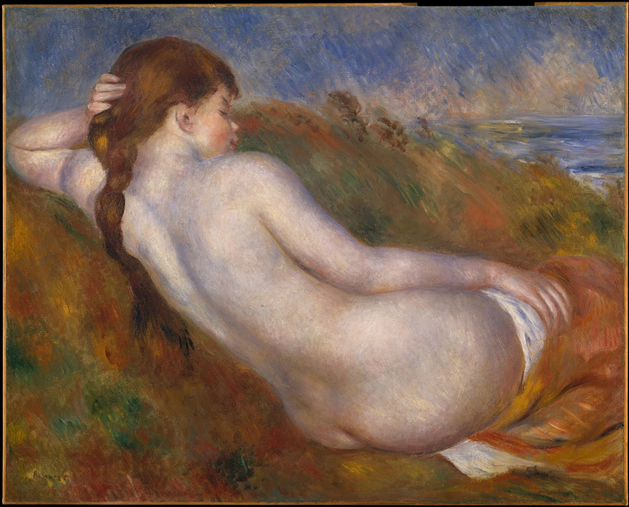 雷诺阿作品: 斜偎裸体 Auguste Reclining Nude
