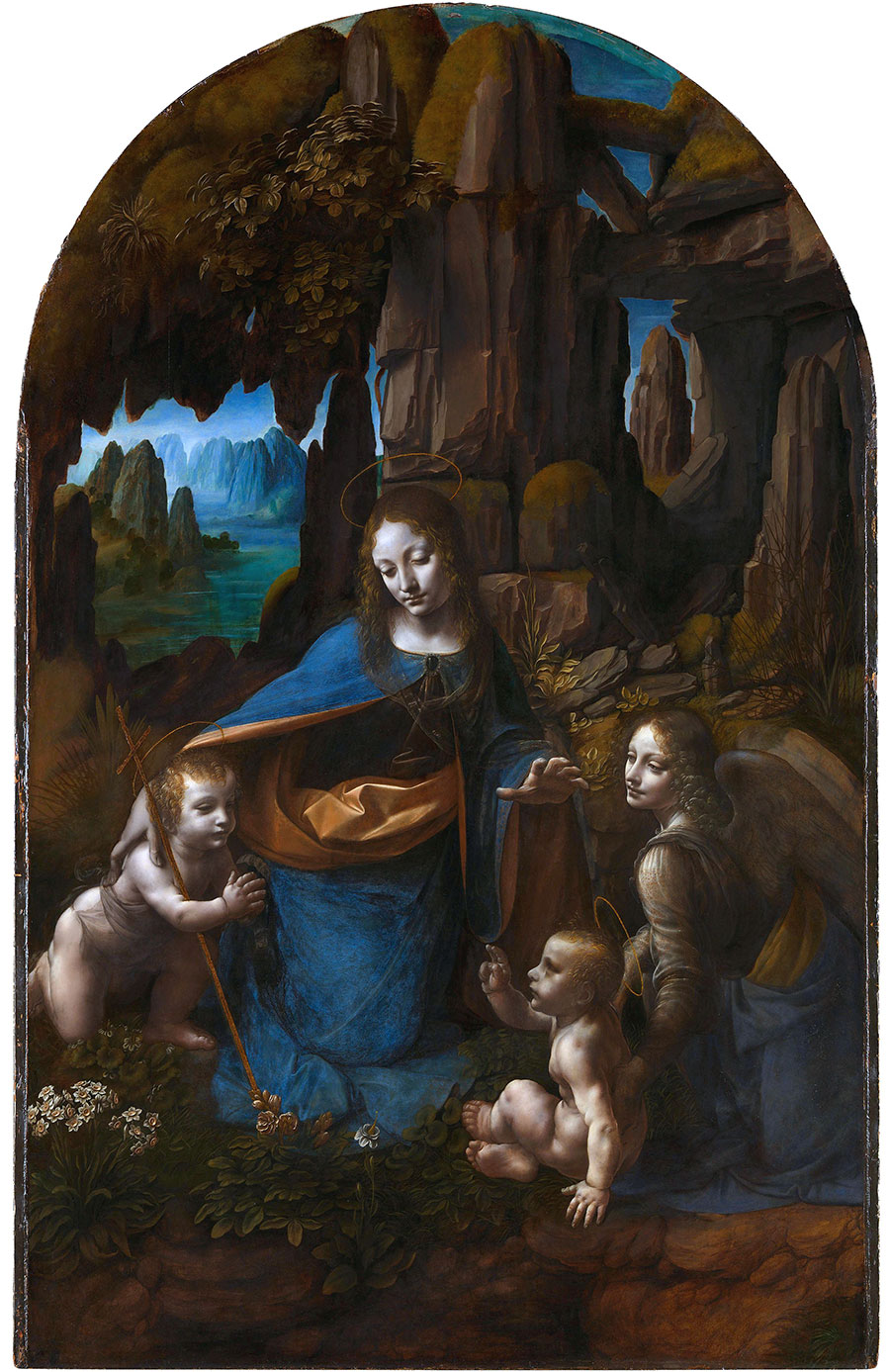 列奥纳多·达·芬奇 《岩间圣母》 高清油画大图欣赏