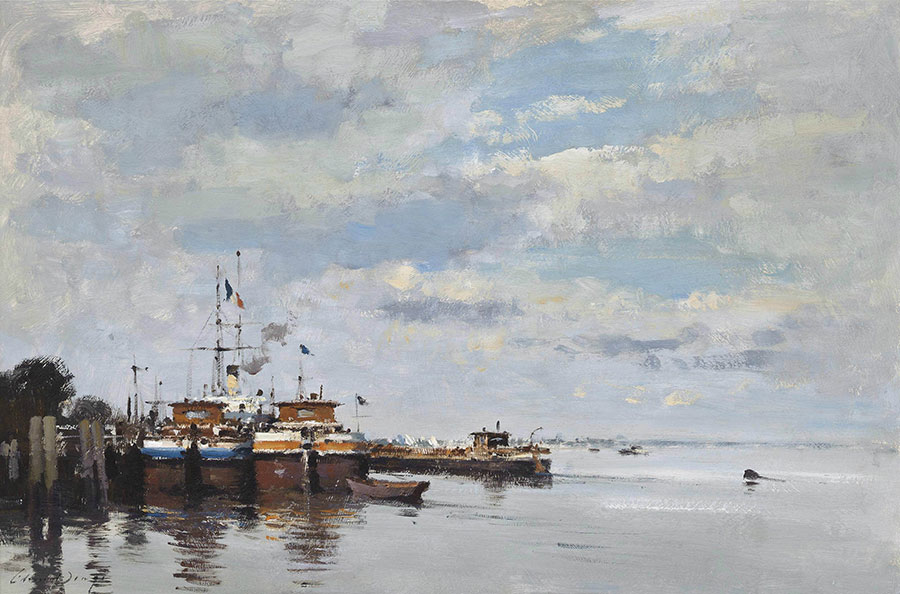 爱德华西戈作品:码头和轮船