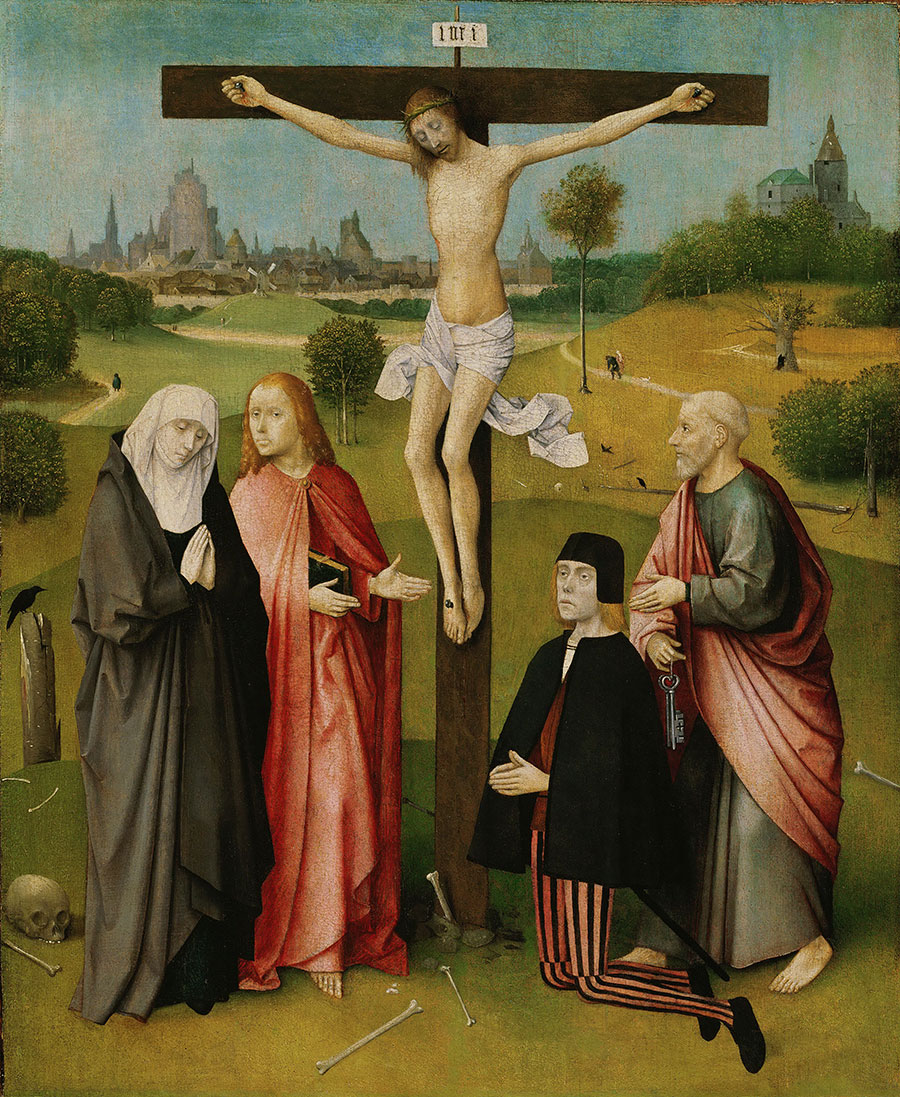 耶稣受难，及一位施主 - crucifixion with a donor