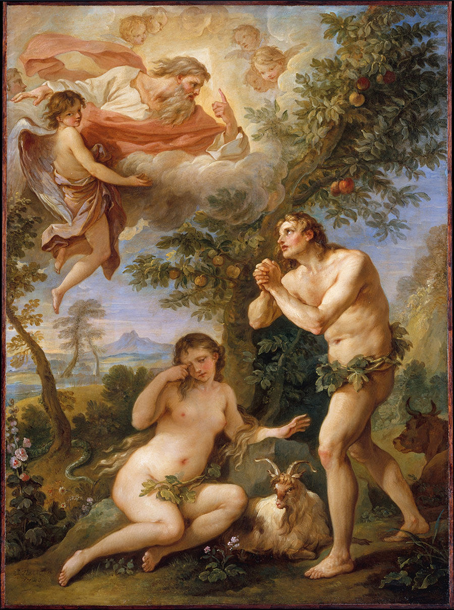 鲁本斯油画作品: 失乐园 亚当和夏娃