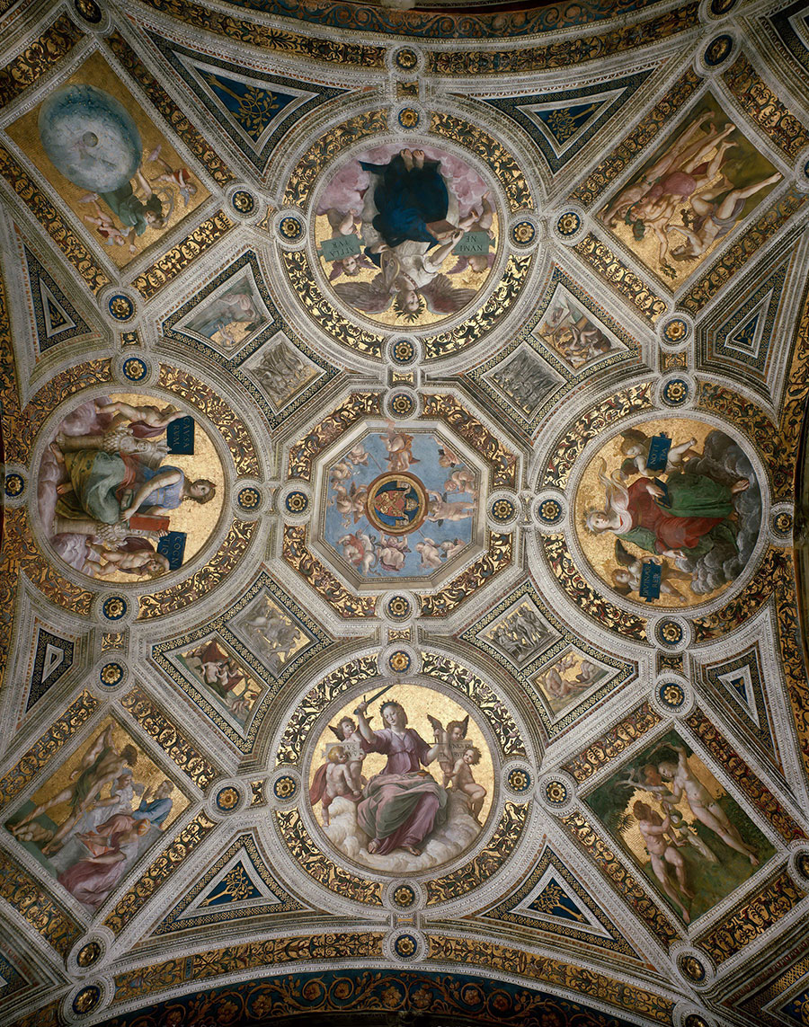 拉斐尔作品: 文艺复兴时期教堂天顶壁画欣赏