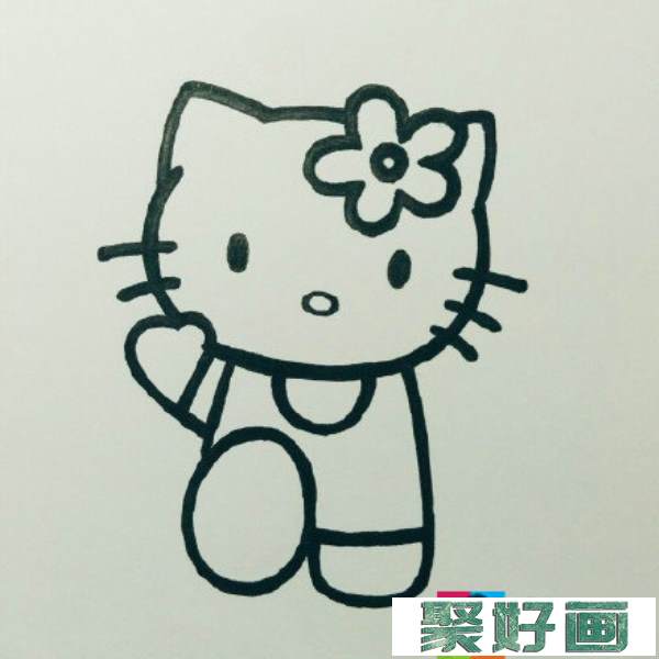 怎样画Hellokitty?Hellokitty儿童画教程