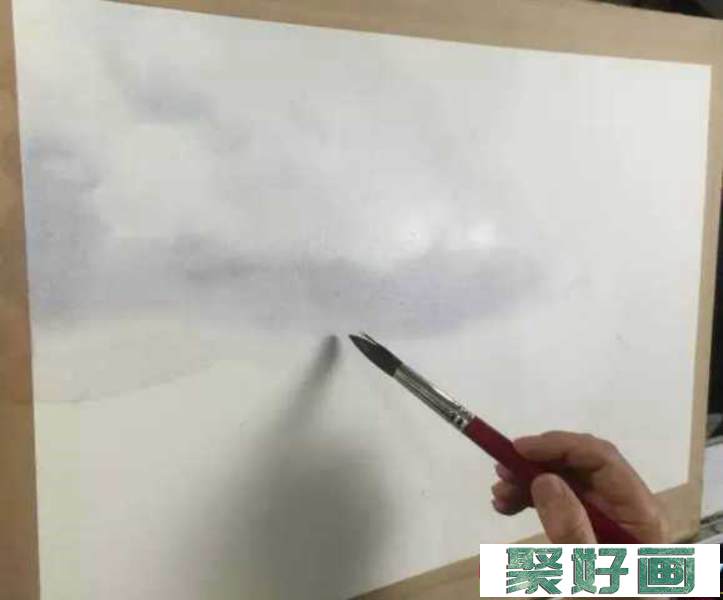 黄有维画云海风景水彩教程详细步骤