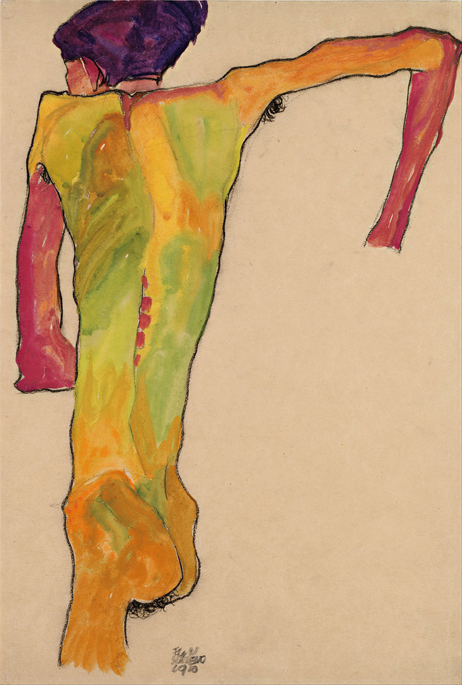 席勒作品:男裸体1910
