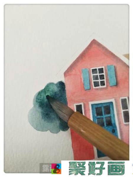 小房子水彩画
