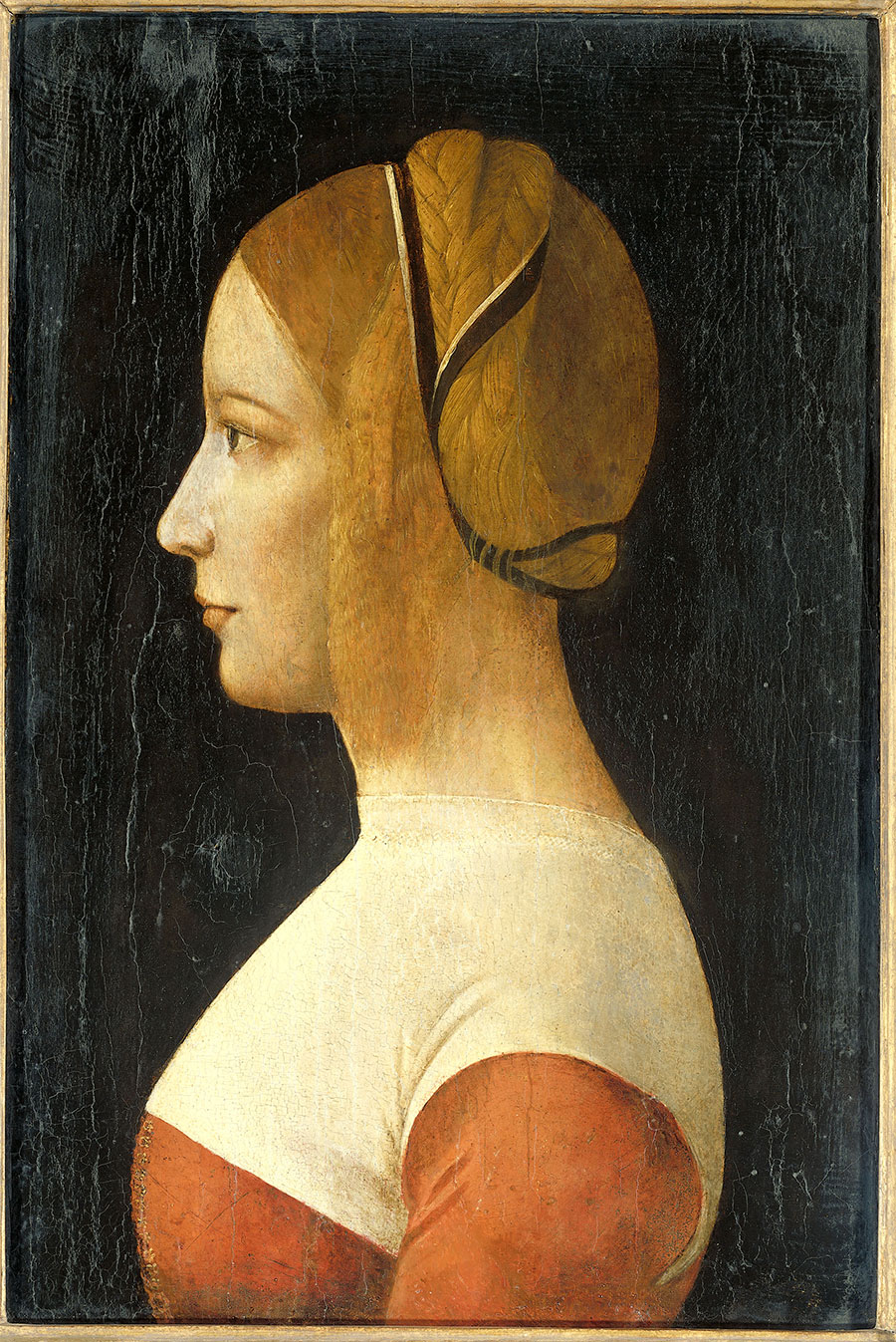 达芬奇作品 女子侧面肖像画 高清大图下载