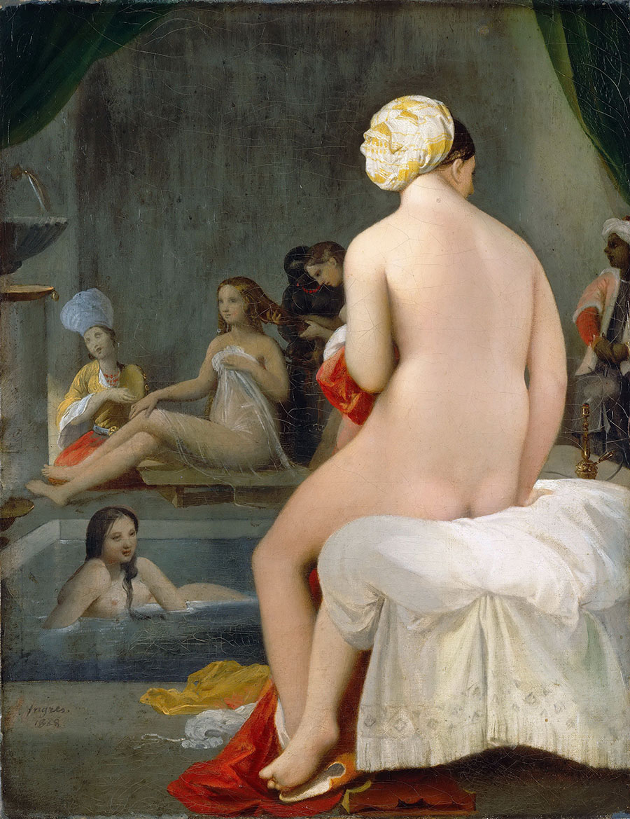 安格尔作品:瓦平松的浴女油画高清下载