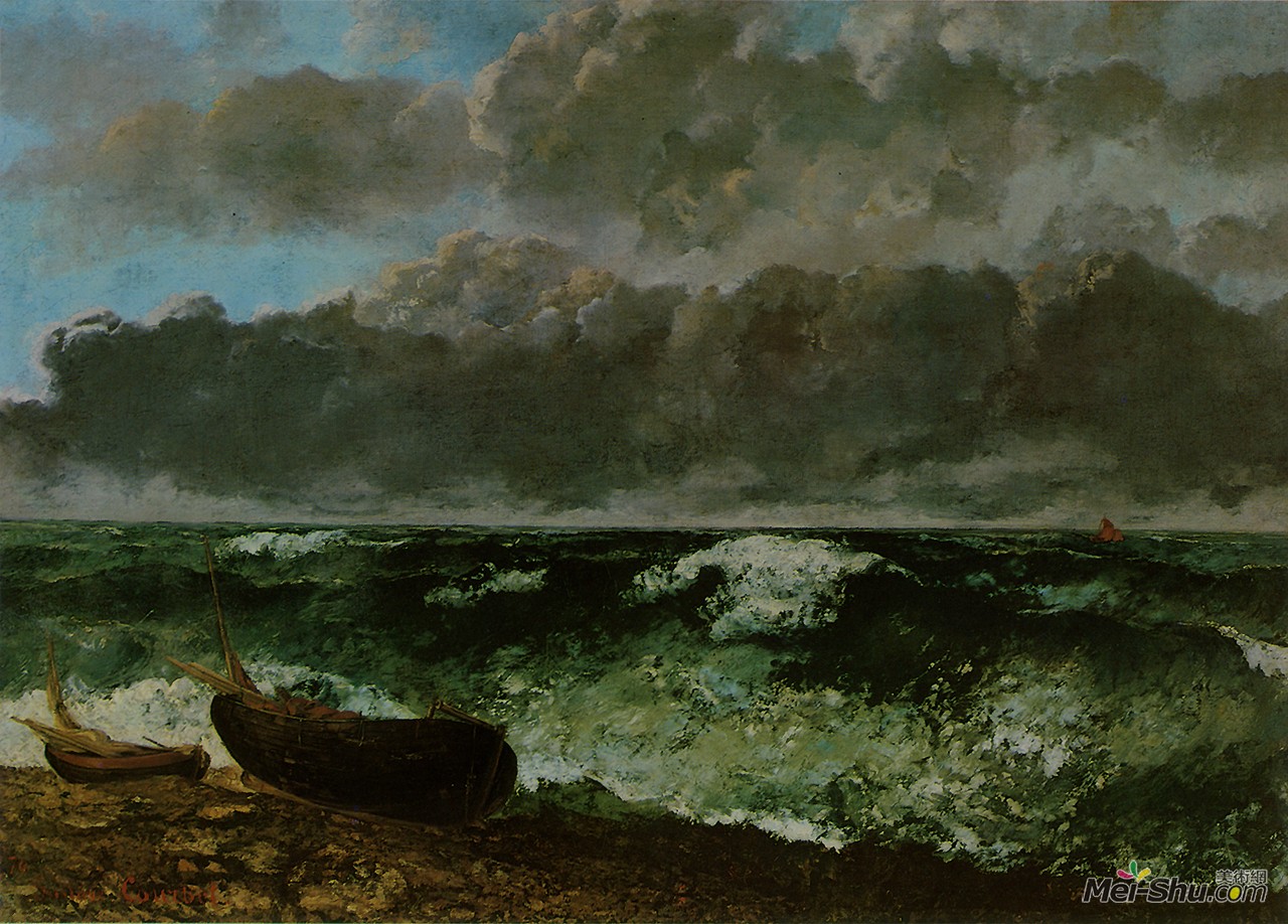 居斯塔夫·库尔贝Gustave Courbet作品 翻腾的大海﹝The Stormy Sea﹞