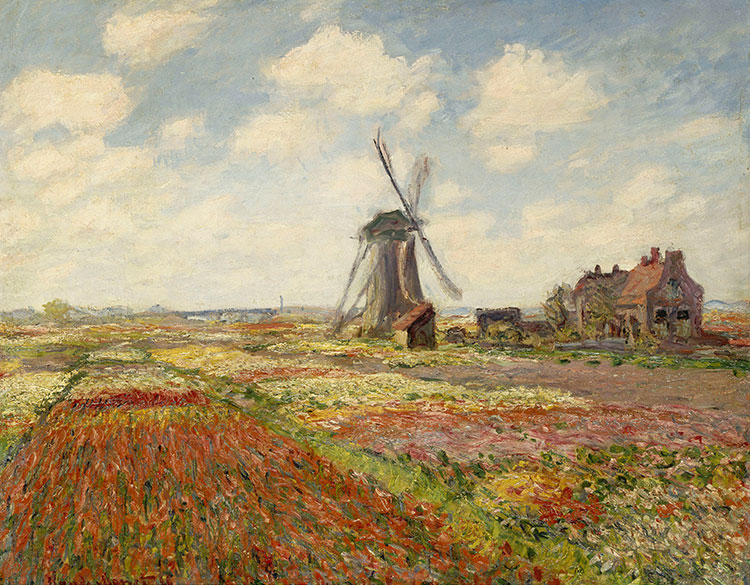 莫奈作品: 荷兰的郁金香 A Field of Tulips in Holland 高清大图