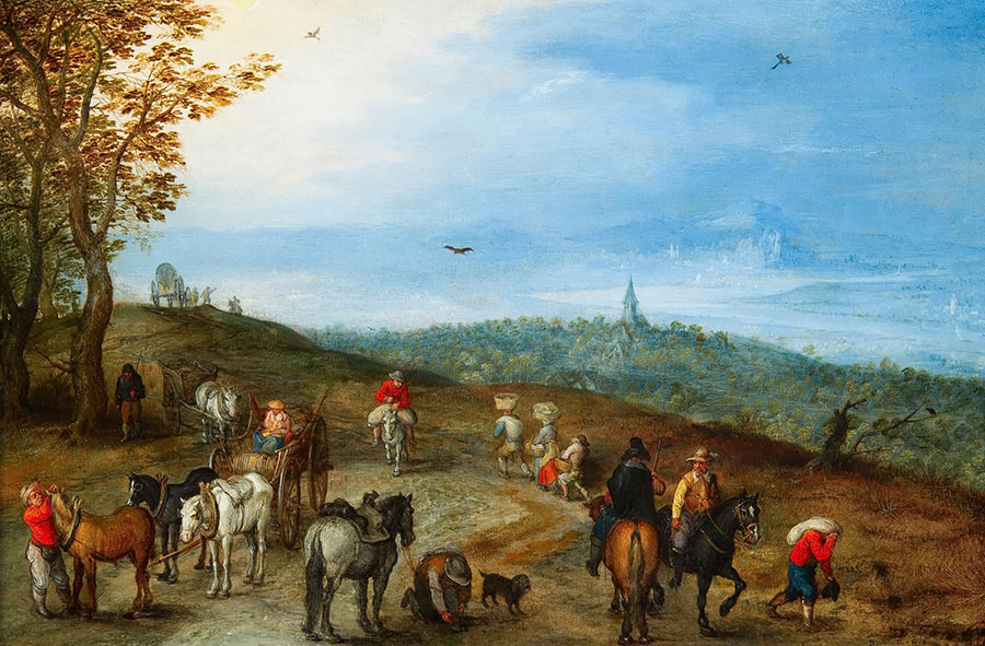 勃鲁盖尔乡村农民风景油画作品欣赏