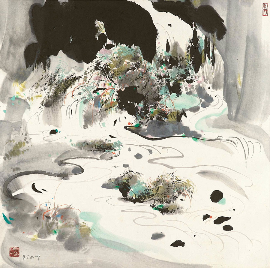 吴冠中抽象中国画作品欣赏
